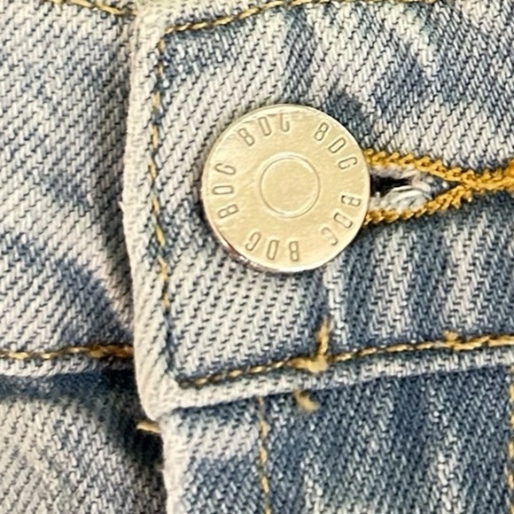 BDG Light Blue chambray stretch cotton high waisted Wide Leg Jeans size 27 - Picture 6 of 7